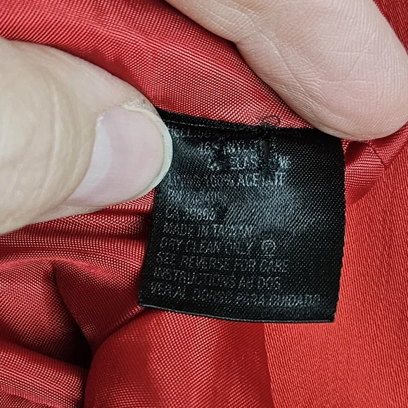 Tahari Women's Red Wool Blend Blazer Size 10 - Picture 11 of 13